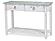Picket Fence Console Table - Distressed Bleu/White by Lineage Collections