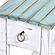 Picket Fence Chairside Table - Distressed Bleu/White by Lineage Collections