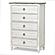 Picket Fence 5-Drawer Chest - Distressed Bleu/White by Sea Winds