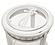 Monaco Round End Table w/Anchor Insert - White by Lineage Collections