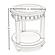 Monaco Round End Table w/Anchor Insert - White by Lineage Collections