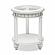 Monaco Round End Table w/Anchor Insert - White by Lineage Collections