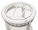Monaco Round End Table w/Palms Insert - White by Lineage Collections