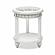 Monaco Round End Table w/Palms Insert - White by Lineage Collections