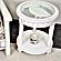 Monaco Round End Table w/Pelican Insert - White by Lineage Collections