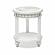 Monaco Round End Table w/Pelican Insert - White by Lineage Collections