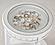 Monaco Round End Table w/Tray Insert - White by Lineage Collections