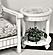 Monaco Round End Table w/Tray Insert - White by Lineage Collections