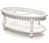 Monaco Oval Coffee Table w/Anchor Insert - White by Lineage Collections