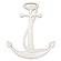 Monaco Oval Coffee Table w/Anchor Insert - White by Lineage Collections