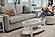 Monaco Oval Coffee Table w/Anchor Insert - White by Lineage Collections