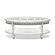 Monaco Oval Coffee Table w/Anchor Insert - White by Lineage Collections