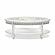 Monaco Oval Coffee Table w/Pelican Insert - White by Lineage Collections