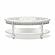 Monaco Oval Coffee Table w/Tray Insert - White by Lineage Collections