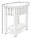 Monaco Chairside Table - Blanc by Lineage Collections