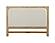Heartford Upholstered Solidwood King Headboard - Weathered Natural & Cream Fabric by Lineage Collections