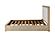Heartford Platform Solidwood King Bed w/Upholstered Headboard - Weathered Natural & Cream Fabric by Lineage Collections