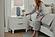 Genevie Reed 2 Drawer Solidwood Nightstand w/Power & USB - Pristine White by Lineage Collections
