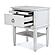 Point Breeze 1 Drawer Open Nightstand w/Power and USB A + C - Fresh White w/Soft Grey Glaze by Lineage Collections