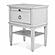 Point Breeze 1 Drawer Open Nightstand w/Power and USB A + C - Fresh White w/Soft Grey Glaze by Lineage Collections