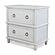 Point Breeze 2 Drawer Nightstand w/Power and USB A + C - Fresh White w/Soft Grey Glaze by Lineage Collections