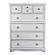 Point Breeze 7 Drawer Chest - Fresh White w/Soft Grey Glaze by Lineage Collections