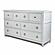 Point Breeze 7 Drawer Dresser - Fresh White w/Soft Grey Glaze by Lineage Collections