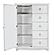Point Breeze Mirrored Door & 5 Drawer Chest - Fresh White w/Soft Grey Glaze by Lineage Collections