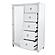 Point Breeze Mirrored Door & 5 Drawer Chest - Fresh White w/Soft Grey Glaze by Lineage Collections