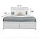 Point Breeze Non-Storage Queen Bed - Fresh White w/Soft Grey Glaze by Lineage Collections