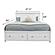 Point Breeze Queen Storage Bed - Fresh White w/Soft Grey Glaze by Lineage Collections