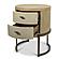 Rio Vista Woven 2 Drawer Round Accent Nightstand - Muted Earth Tones and Clay by Lineage Collections