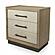 Rio Vista Woven 3 Drawer Nightstand w/Power and USB A + C - Muted Earth Tones and Clay by Lineage Collections