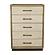 Rio Vista Woven 5 Drawer Chest - Muted Earth Tones and Clay by Lineage Collections