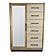Rio Vista Woven Mirrored Door & 6 Drawer Chest - Muted Earth Tones and Clay by Lineage Collections