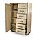 Rio Vista Woven Mirrored Door & 6 Drawer Chest - Muted Earth Tones and Clay by Lineage Collections