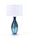 Tone Art Glass Table Lamp w/Dazzling Crystal Base (Set of 2) - Blue by Lineage Collections