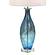 Tone Art Glass Table Lamp w/Dazzling Crystal Base (Set of 2) - Blue by Lineage Collections