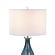 Tone Art Glass Table Lamp w/Dazzling Crystal Base (Set of 2) - Blue by Lineage Collections