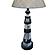 Lighthouse Coastal Table Lamps w/USB Charging Port (Set of 2) - Blue & White by Lineage Collections