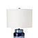 Ceramic Coastal Table Lamp (Set of 2) - Navy & White by Lineage Collections