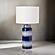Ceramic Coastal Table Lamp (Set of 2) - Navy & White by Lineage Collections