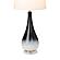 Stunning Ombre Glass Table Lamp w/Linen Shade (Set of 2) - Black & White by Lineage Collections