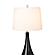 Stunning Ombre Glass Table Lamp w/Linen Shade (Set of 2) - Black & White by Lineage Collections