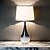 Stunning Ombre Glass Table Lamp w/Linen Shade (Set of 2) - Black & White by Lineage Collections