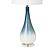 Stunning Ombre Glass Table Lamp w/Linen Shade (Set of 2) - Blue & White by Lineage Collections