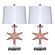 Aloha Starfish Seaside Coastal Table Lamp (Set of 2) - Orange by Lineage Collections