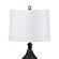 Stunning Glass Timeless Table Lamp w/Linen Shade (Set of 2) - Grey & Silver by Lineage Collections
