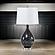 Stunning Glass Timeless Table Lamp w/Linen Shade (Set of 2) - Grey & Silver by Lineage Collections