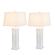 Sea Horse Shutter 32b Coastal Table Lamp w/USB Charging Port (Set of 2) - White by Lineage Collections
